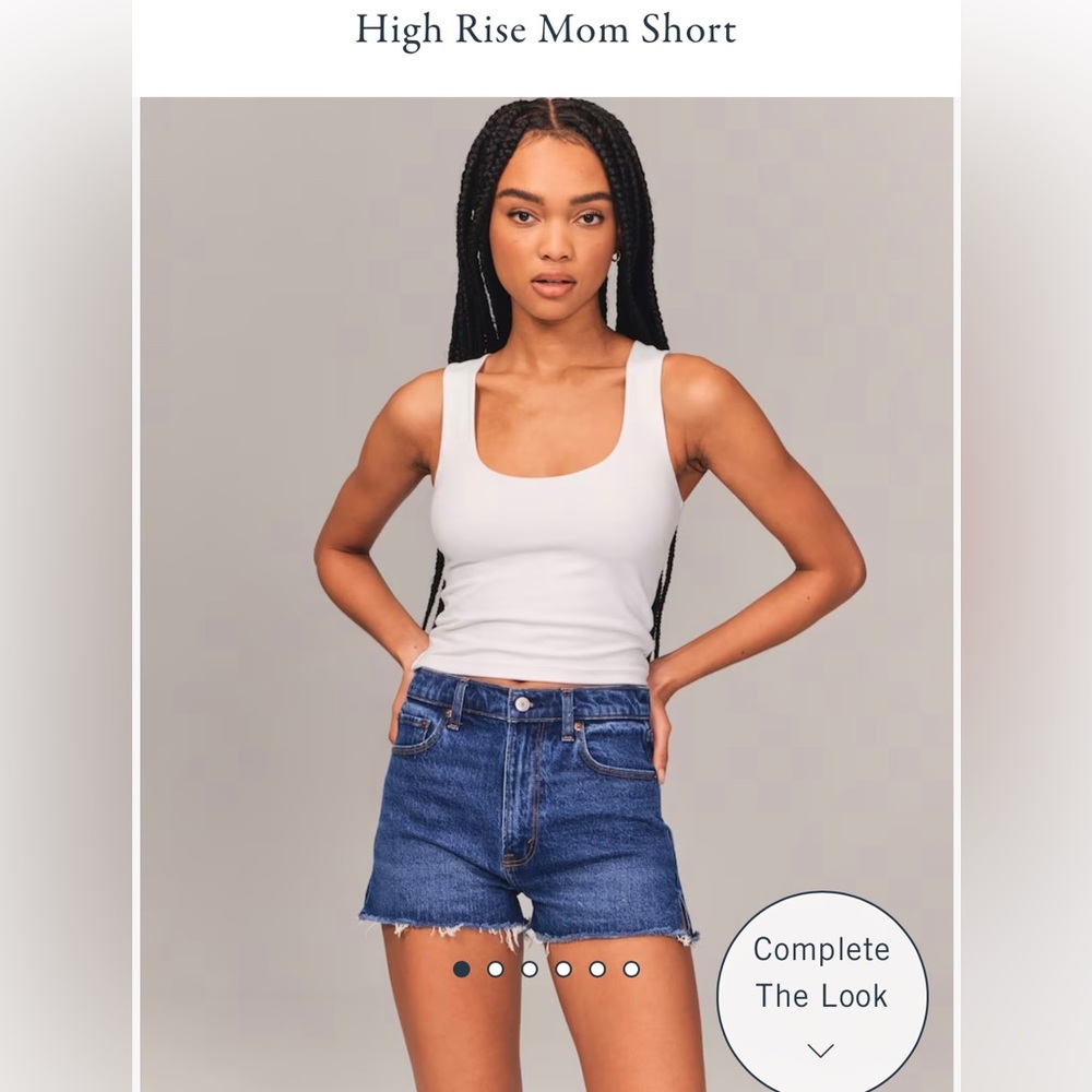Abercrombie & Fitch High Rise Mom Jean Shorts 6/28